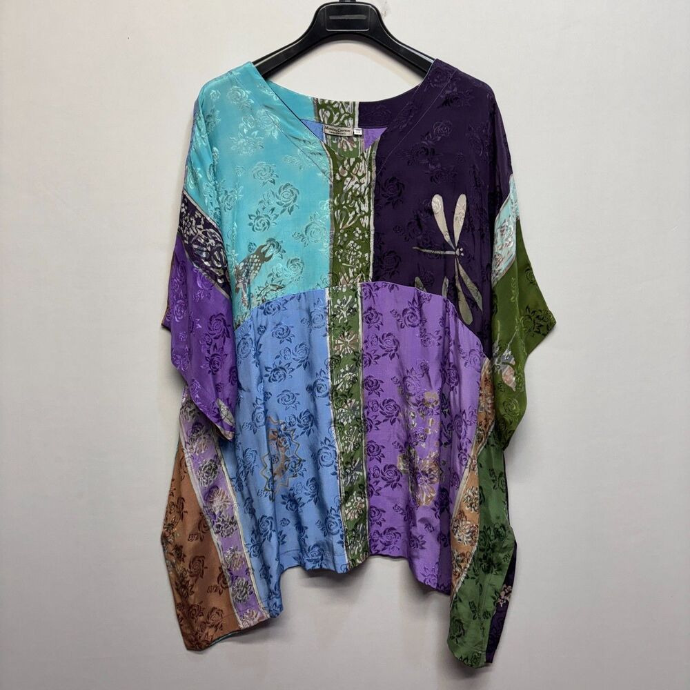 NWT Mission Canyon Santa Barbara Top Poncho Blouse One Size Artsy Boho C111 -16